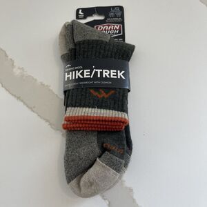 Darn Tough 1466 Men's Merino Wool Hiker Micro Crew Socks Olive Large 10-12